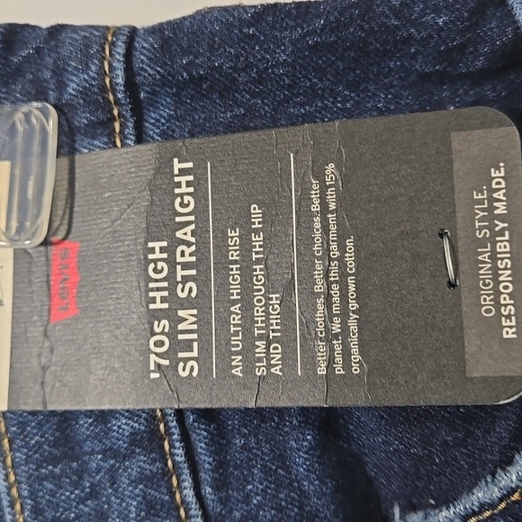 NEW Levi's 70s High Slim Straight Jeans 27W - Picture 4 of 13